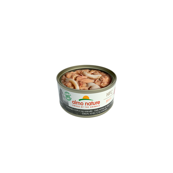 Almo Nature HFC JELLY tuncis ar kalmāriem želejā, 70gx6