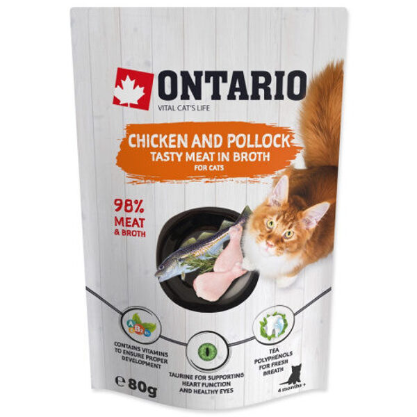 Ontario Pouch Chicken and Codfish in Broth, 80 g