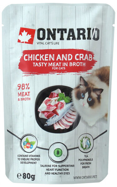 Ontario Pouch Chicken and Crab in Broth, 80 g