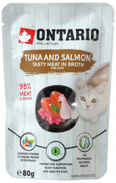 Ontario Pouch Tuna and Salmon in Broth, 80 g