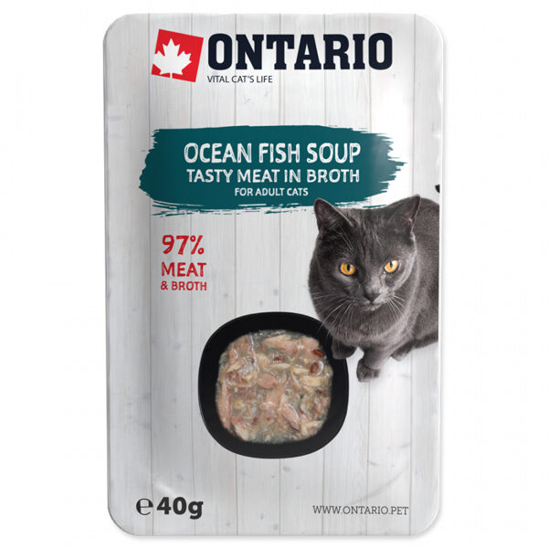 Ontario Cat Soup Ocean Fish with vegetables 40g