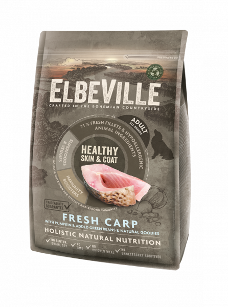ELBEVILLE Adult All Breeds Fresh Carp Healthy Skin and Coat 1.4 kg
