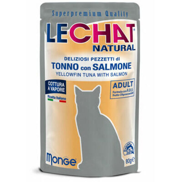 LeChat Natural pouches Tuna with Salmon 80 g