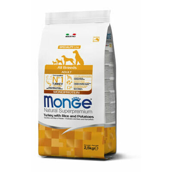 MONGE ALL BREEDS Adult Turkey Rice & Potatoe 12 kg