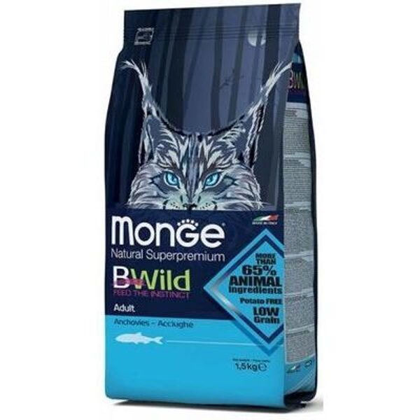 MONGE BWILD CAT Adult Anchovies 1,5 kg