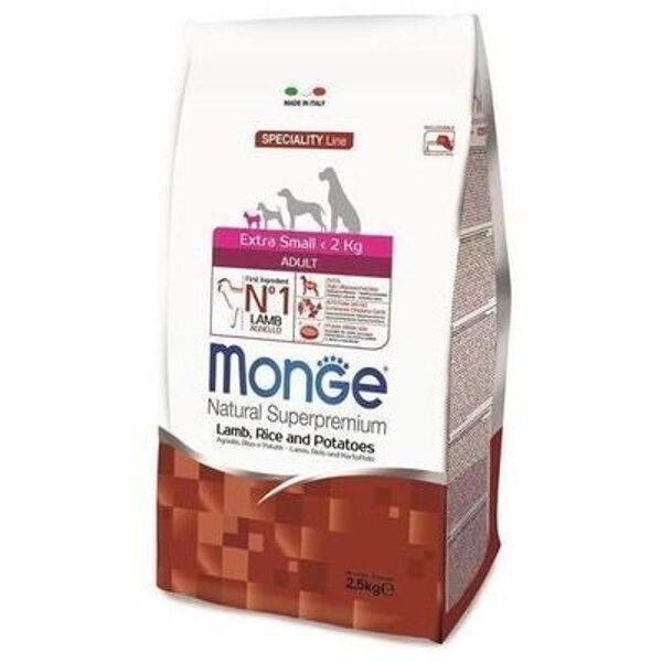 MONGE EXTRA SMALL Adult Lamb, Rice and Potatoes 2,5 kg