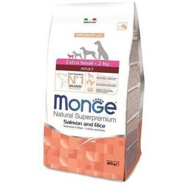 MONGE EXTRA SMALL Adult Salmon and Rice 0,8 kg