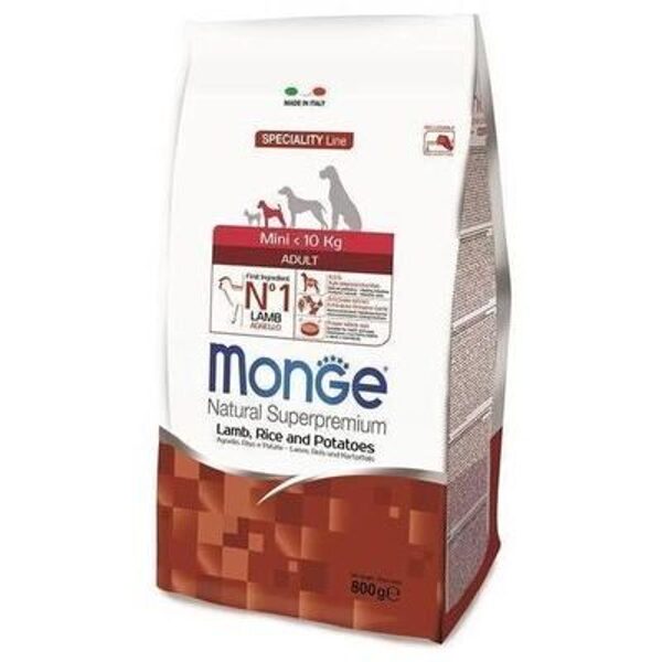 MONGE MINI Adult Lamb, Rice and Potatoes 0,8 kg
