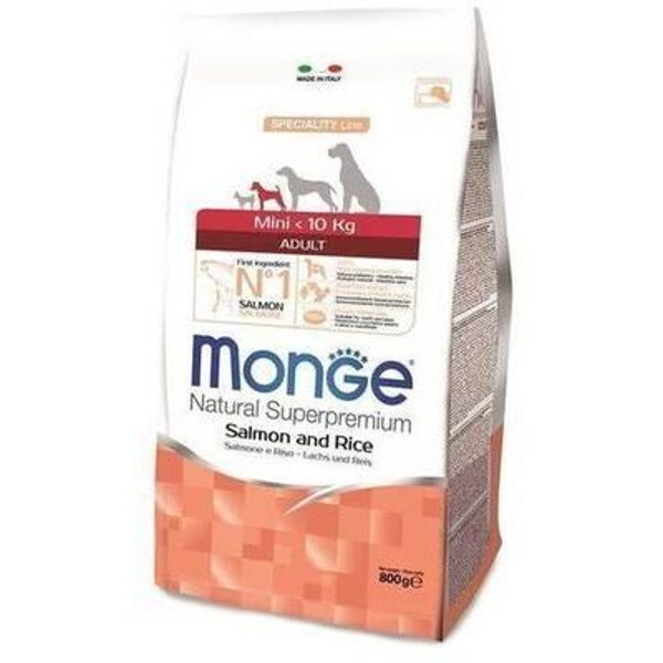 MONGE MINI Adult Salmon and Rice 0,8 kg