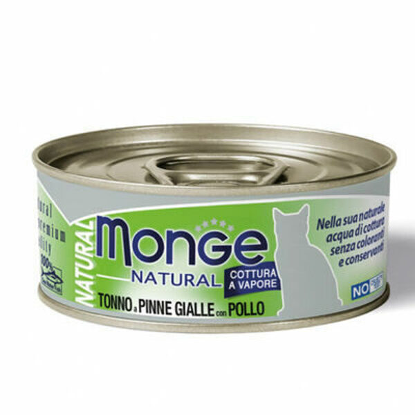 Monge Natural acqua Yellowfin Tuna with Chicken 80 g