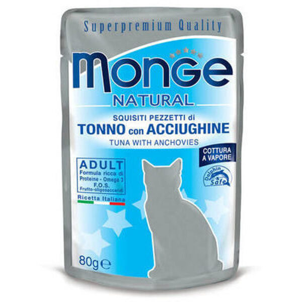 Monge Natural pouches Tuna in Jelly Anchovies 80 g