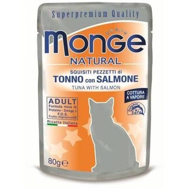 Monge Natural pouches Tuna in Jelly with Salmon 80 g