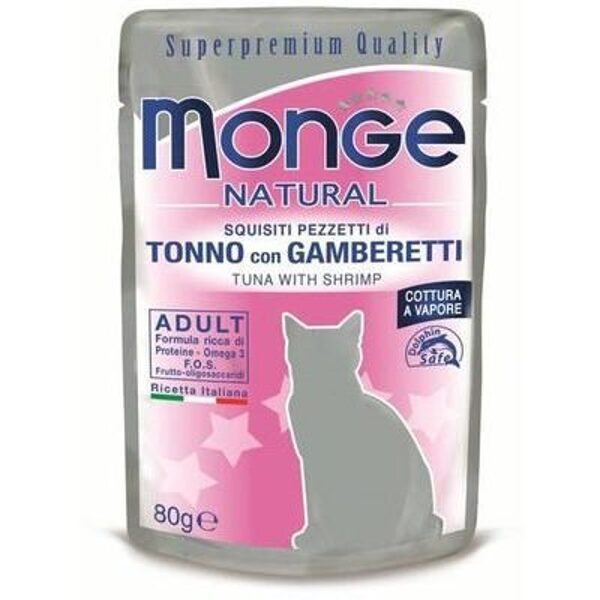 Monge Natural pouches Tuna in Jelly with Shrimp 80 g