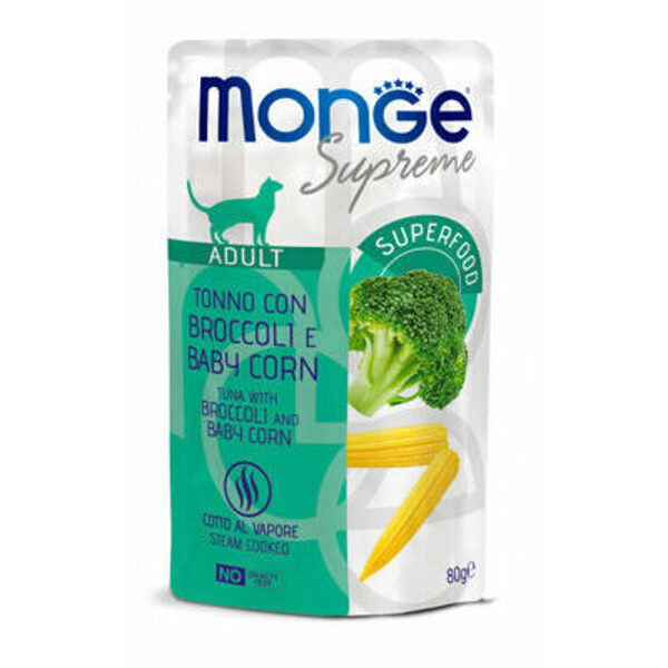 Monge Supreme pouches Tuna with broccoli&baby corn Adult 80 g