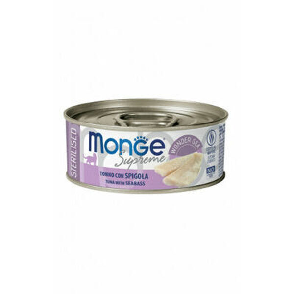 Monge Supreme Tuna with Seabass Sterilised 80 g
