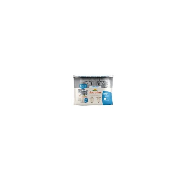 Almo Nature HOLISTIC STERILISED ar mencu un ar vistu, 6x70g