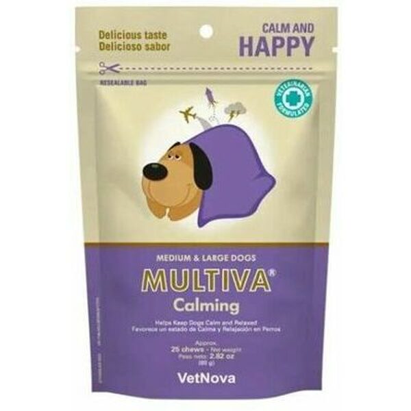  MULTIVA Calming Medium & Large Dogs, 25 košļas