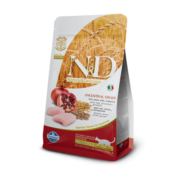 N&D CAT ANCESTRAL GRAIN CHICKEN POMEGRANATE ADULT NEUTERED 300g