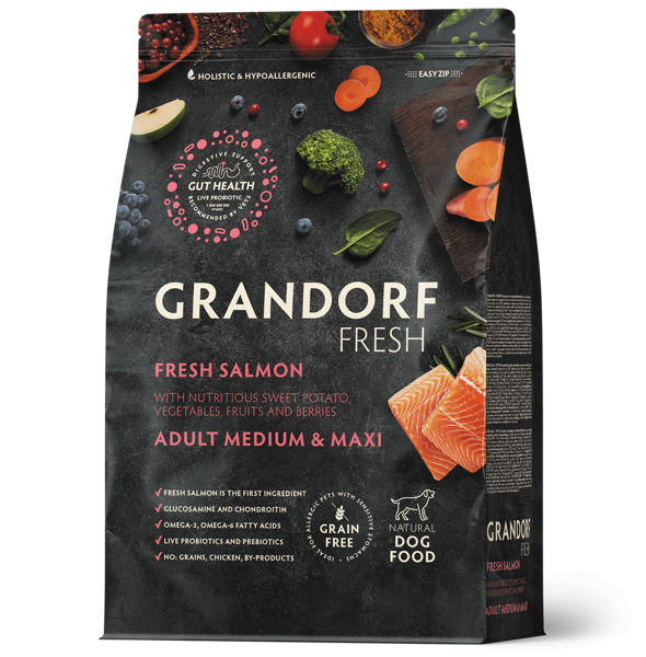 GRANDORF Fresh Salmon - Adult Medium & Maxi Breeds - 3 Kg