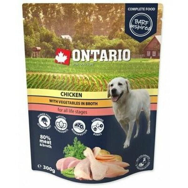 Ontario Dog Chicken with vegetables in broth 300 g