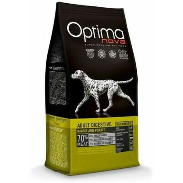 OPTIMANOVA Adult Digestive GF Rabbit & Potato 12 kg