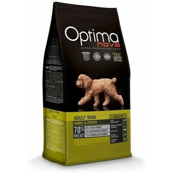 OPTIMANOVA Adult Mini Digestive GF Rabbit & Potato 2 kg