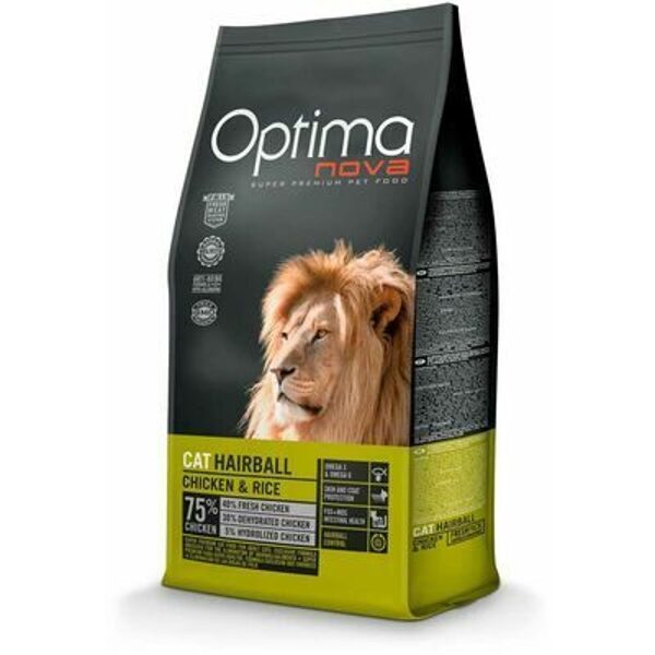 OPTIMANOVA Cat Hairball Chicken & Rice 2 kg