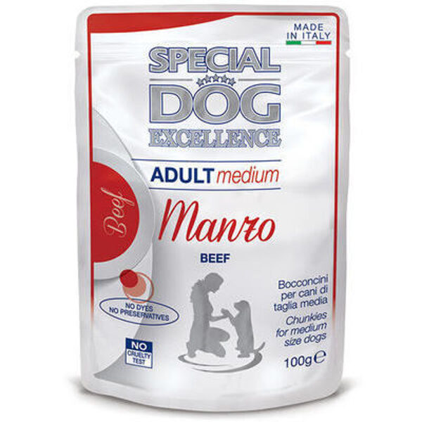 SPECIAL DOG Excellence pouches adult Medium with beef  100 g