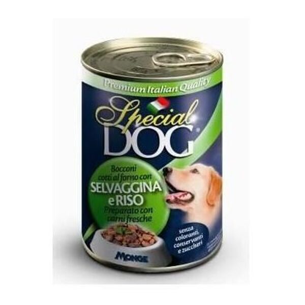 Special Dog - rīsi un medījuma gaļas gabaliņi 400 g