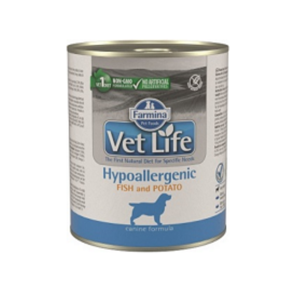 VET LIFE DOG HYPOALLERGENIC FISH & POTATO 300Gx6